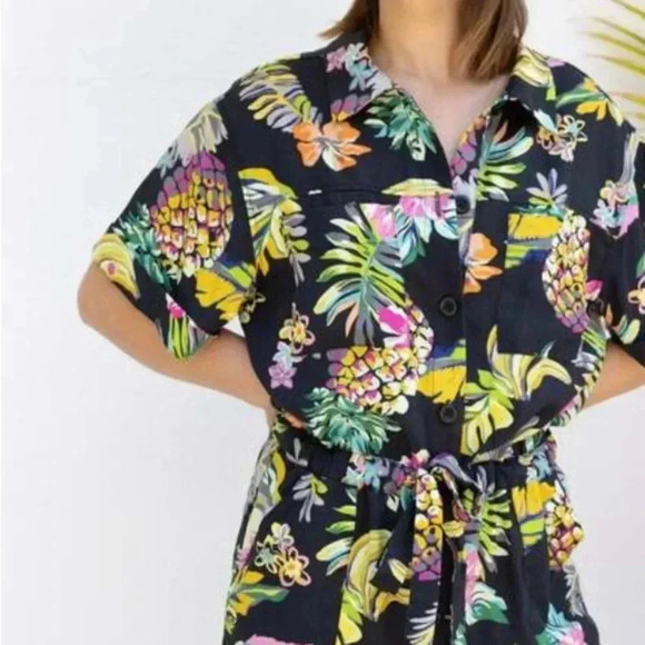 Le Superbe Fruit Salad Belted Romper Size 4 - Picture 4 of 12